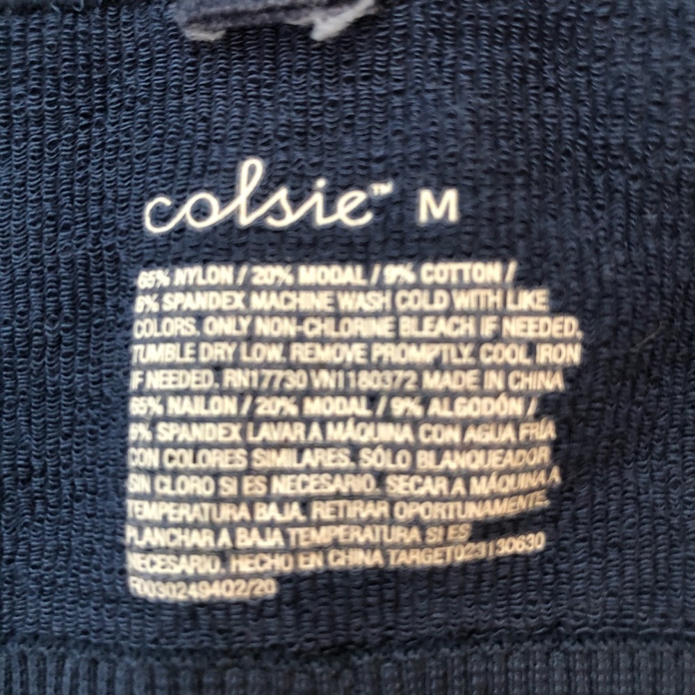 Colsie Cropped Halter Top Ribbed Cami Blue Medium M - Picture 5 of 14